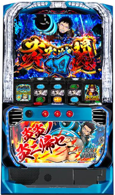 フレイミング・スマスロ スロット ゲーム画面 炎のリール 神鳥シンボル